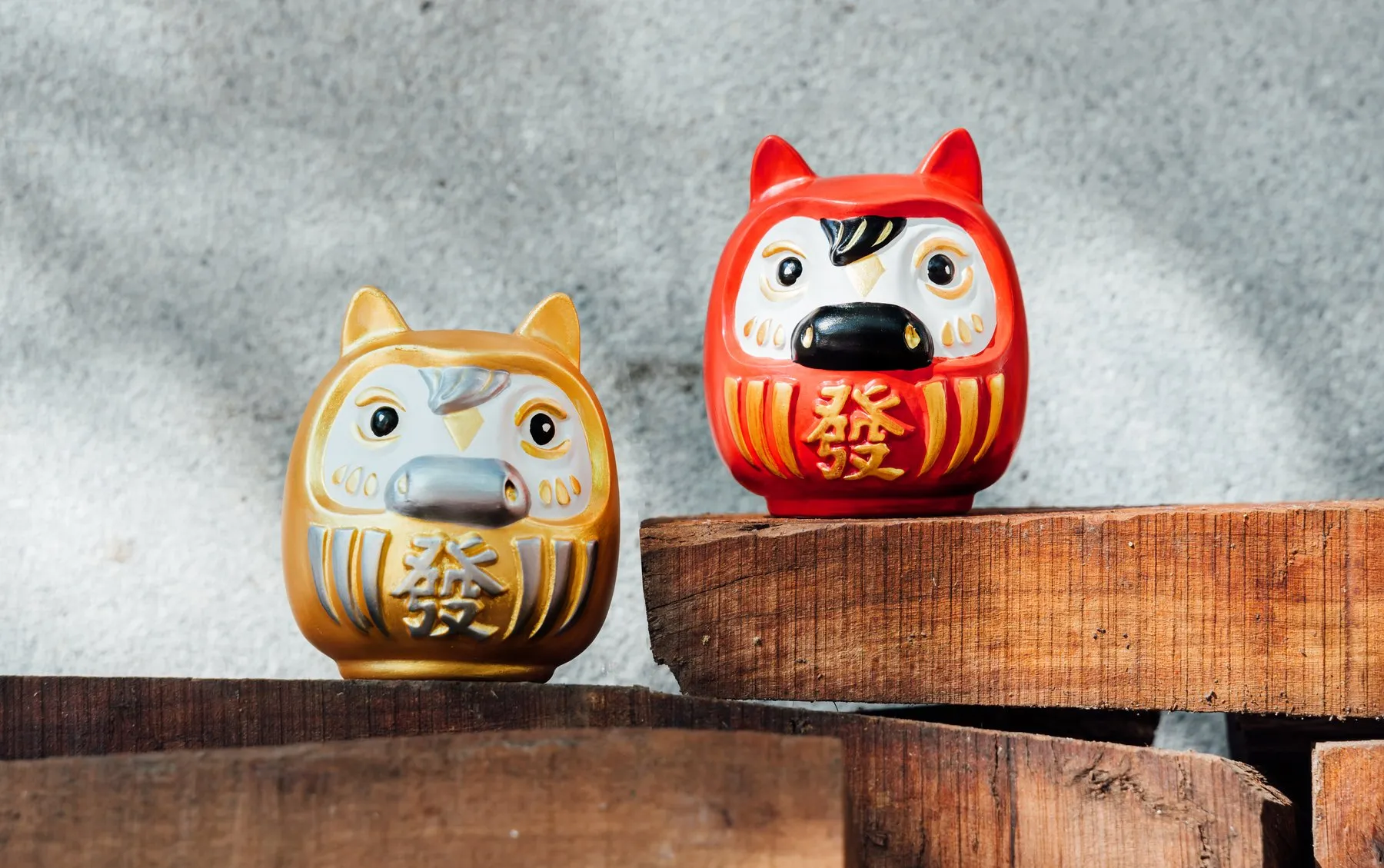 【馬上發陶瓷存錢筒】紅、金二入組 台灣製造八塗文創