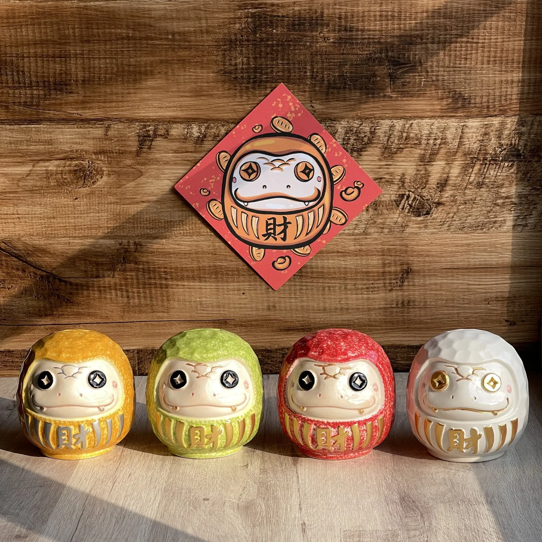 財蛇陶瓷存錢筒_白金_蛇年新品_開運招財八塗文創