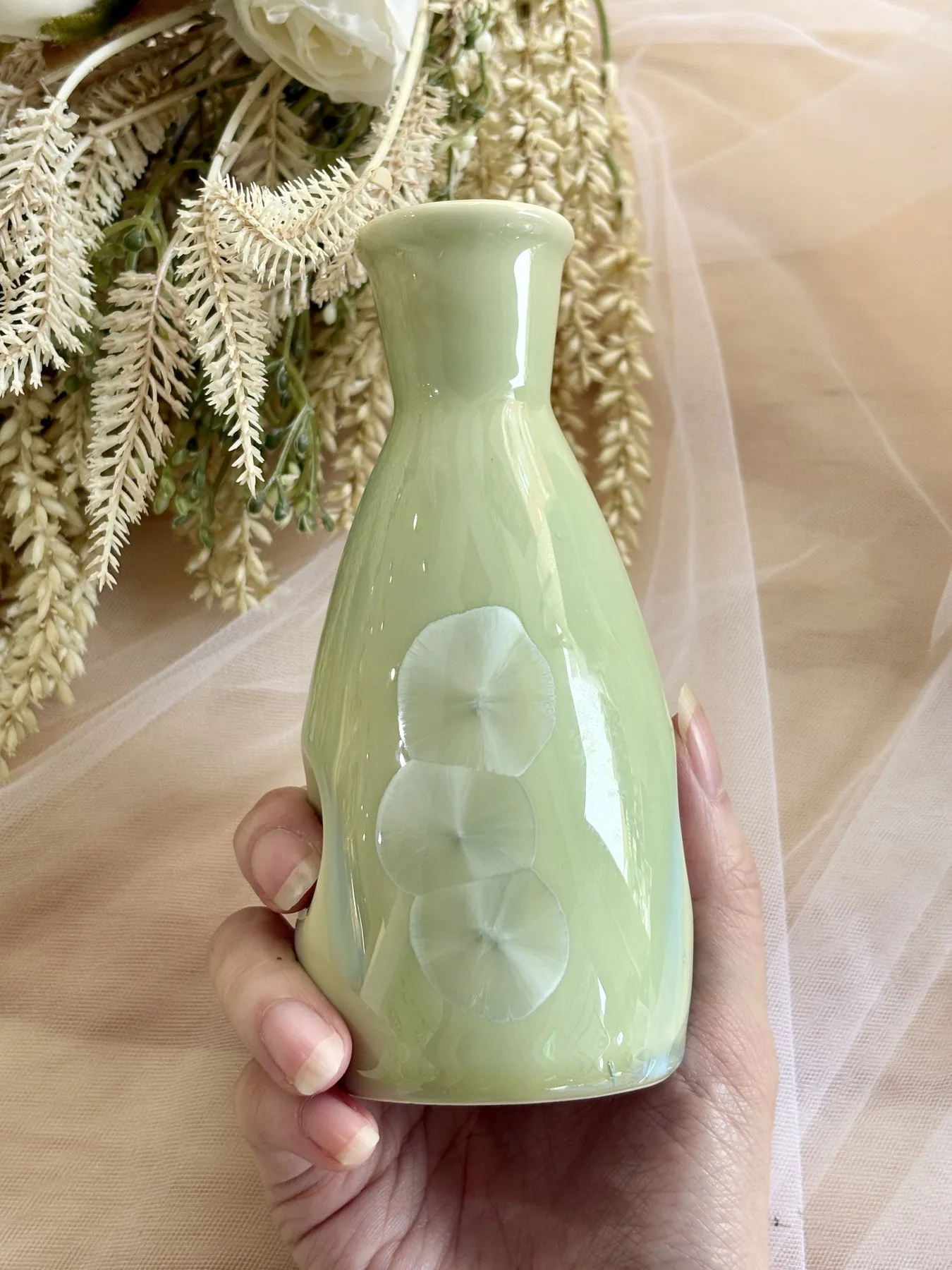 台灣製造 晶花系列 結晶釉酒器_花器